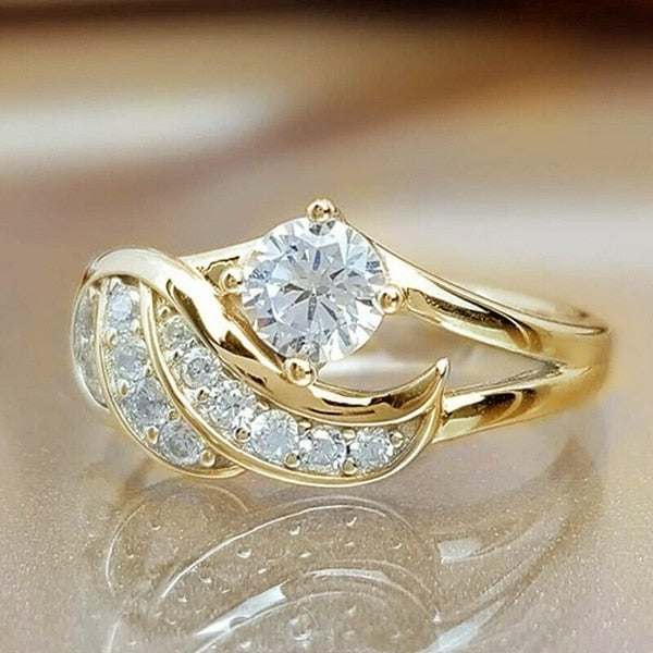 Lady Temperament Delysia King  Angel Wings Charming Diamond Princess Trendy Ring DSers