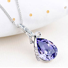 Lade das Bild in den Galerie-Viewer, Rhinestone Crystal Water Drop Pendant Necklace For Women
