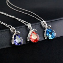 Lade das Bild in den Galerie-Viewer, Rhinestone Crystal Water Drop Pendant Necklace For Women
