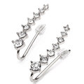 Lade das Bild in den Galerie-Viewer, Italina Rhinestone Crystal Ear Cuff Earrings 18K Rose Gold Plated
