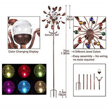 Lade das Bild in den Galerie-Viewer, Solar Powered Ball Wind Spinner nebula-light.com
