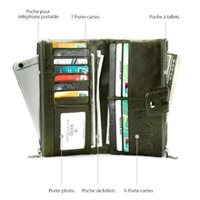 Lade das Bild in den Galerie-Viewer, Portefeuille Longue en Cuir Véritable ciaovie
