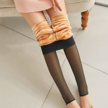 Load image into Gallery viewer, Fake Translucent Plus Size Leggings Fleece Lined Tights Fall And Winter Warm Fleece Pantyhose Women Fleece Lined Pantyhose Thermal Winter Tights cjdropshipping
