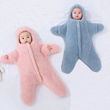 Load image into Gallery viewer, Baby Starfish Lamb Velvet Sleeping Bag Comfortable Newborn Baby Male And Female Baby Outing Winter Quilt Plus Cotton Thickening cjdropshipping
