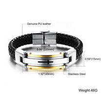 Load image into Gallery viewer, Stainnless Steel Vintage Leather Cross Bracelet - Limited Edition
