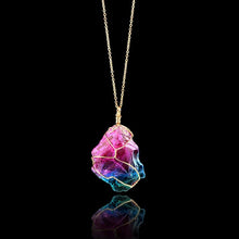 Lade das Bild in den Galerie-Viewer, Rainbow Quartz Chakra Healing Pendant Necklace
