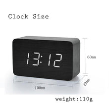 Lade das Bild in den Galerie-Viewer, Mini Cube LED Wooden Alarm Clock
