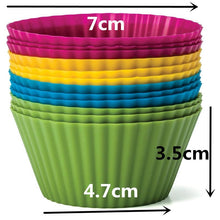 Lade das Bild in den Galerie-Viewer, Pantry Elements® Jumbo Silicone Baking Cups (12-Pack) - Vibrant Collection
