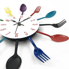 Lade das Bild in den Galerie-Viewer, Spoon Fork Creative Quartz Wall Mounted Clock
