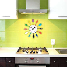 Lade das Bild in den Galerie-Viewer, Spoon Fork Creative Quartz Wall Mounted Clock
