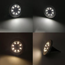 Lade das Bild in den Galerie-Viewer, Solar Powered LED Disk Light (4-Pack)
