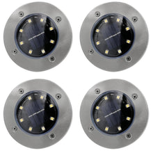 Lade das Bild in den Galerie-Viewer, Solar Powered LED Disk Light (4-Pack)
