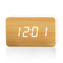 Lade das Bild in den Galerie-Viewer, Mini Cube LED Wooden Alarm Clock
