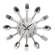 Lade das Bild in den Galerie-Viewer, Spoon Fork Creative Quartz Wall Mounted Clock
