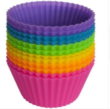 Lade das Bild in den Galerie-Viewer, Pantry Elements® Jumbo Silicone Baking Cups (12-Pack) - Vibrant Collection
